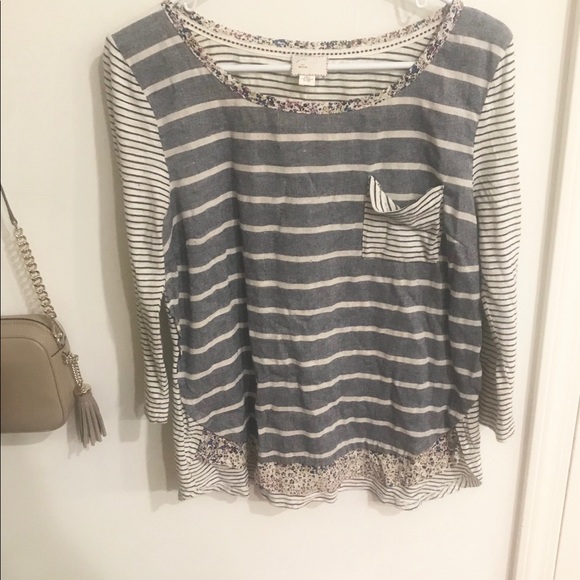 Anthropologie 3/4 Sleeve Tee! - Picture 2 of 4
